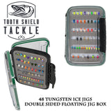 Tooth Shield Tackle UV Glow Tungsten Ice Fishing Jigs Tip Up Rigs Musky Sucker Rigs Leaders Bucktails