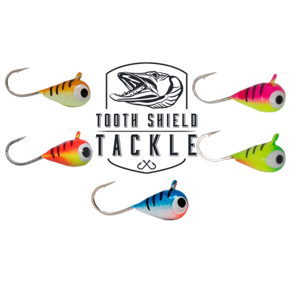 Tooth Shield Tackle Tungsten Ice Fishing Jigs 5 Pack Panfish Jigs
