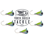 Tooth Shield Tackle UV Glow Tungsten Ice Fishing Jigs Tip Up Rigs Musky Sucker Rigs Leaders Bucktails