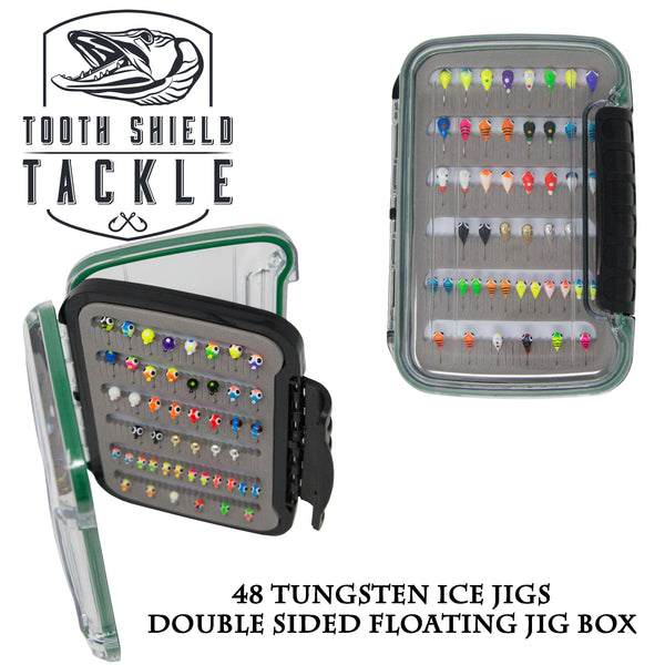 ice rigs tackle box Flyice Small Box For & Fly Fishing 8 ICE rod and reel combos depending on reel size Tungsten Ice Fishing Jig Kit