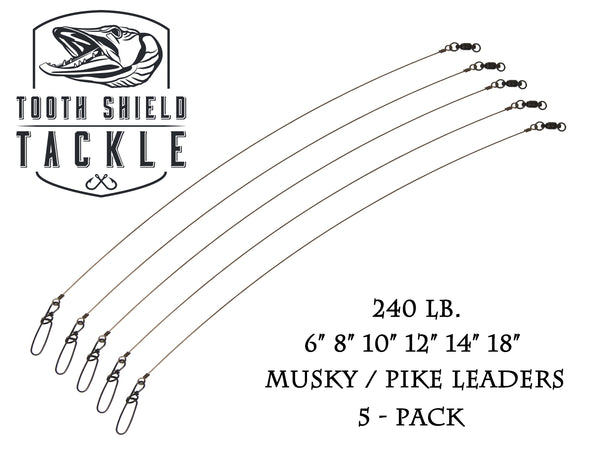 Tooth Shield Tackle Stainless Steel Musky Leaders Ball Bearing Swivel