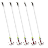 Glow Tooth Shield Tackle Walleye Tip-Up Rigs 15 lb. Fluorocarbon Glow Chartreuse Bead 5-Pack