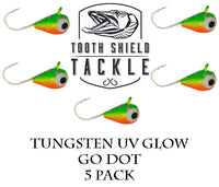 Tooth Shield Tackle UV Glow Tungsten Ice Fishing Jigs Watermelon Tooth Shield Tackle UV Glow Tungsten Ice Fishing Jigs Tip Up Rigs Musky Sucker Rigs Leaders Bucktails