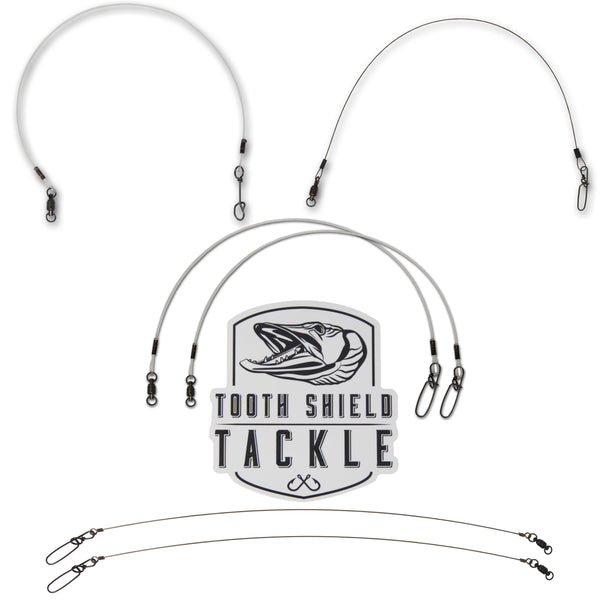 Tooth Shield Tackle Variety 6 Pack Complete Musky Leader Kit