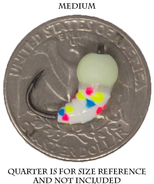 Si Flies Simcoe Bugs Tungsten Glow Ice Jigs 3 - Pack [Medium