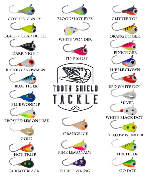 Fishing Lures BASSDASH Tungsten Ice Fishing Jigs 6-Pack - Glow In Dark Lures For Panfish Panfish Jigs - Foto 14