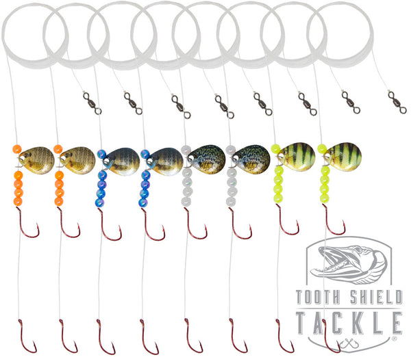 Tooth Shield Tackle Walleye Stinger Hooks 15 lb Fluorocarbon 10-Pack R