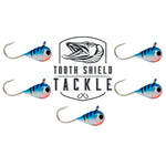 Tooth Shield Tackle UV Glow Tungsten Ice Fishing Jigs Tip Up Rigs Musky Sucker Rigs Leaders Bucktails