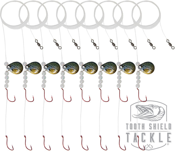 Tooth Shield Tackle Walleye Crawler Harness Spinner Rig #2 Live Series