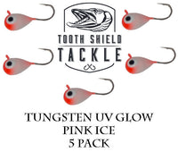 Tungsten UV Glow Ice Fishing Jig 5mm 5-Pack