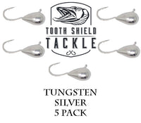 Tooth Shield Tackle UV Glow Tungsten Ice Fishing Jigs Silver Tooth Shield Tackle UV Glow Tungsten Ice Fishing Jigs Tip Up Rigs Musky Sucker Rigs Leaders Bucktails