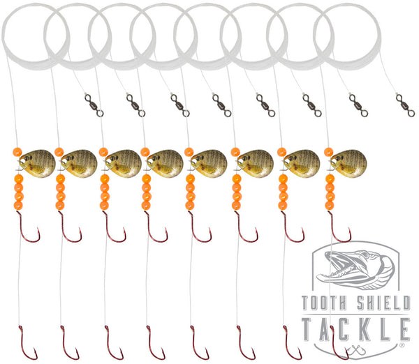 Tooth Shield Tackle Walleye Crawler Harness Spinner Rig #2 Live Series